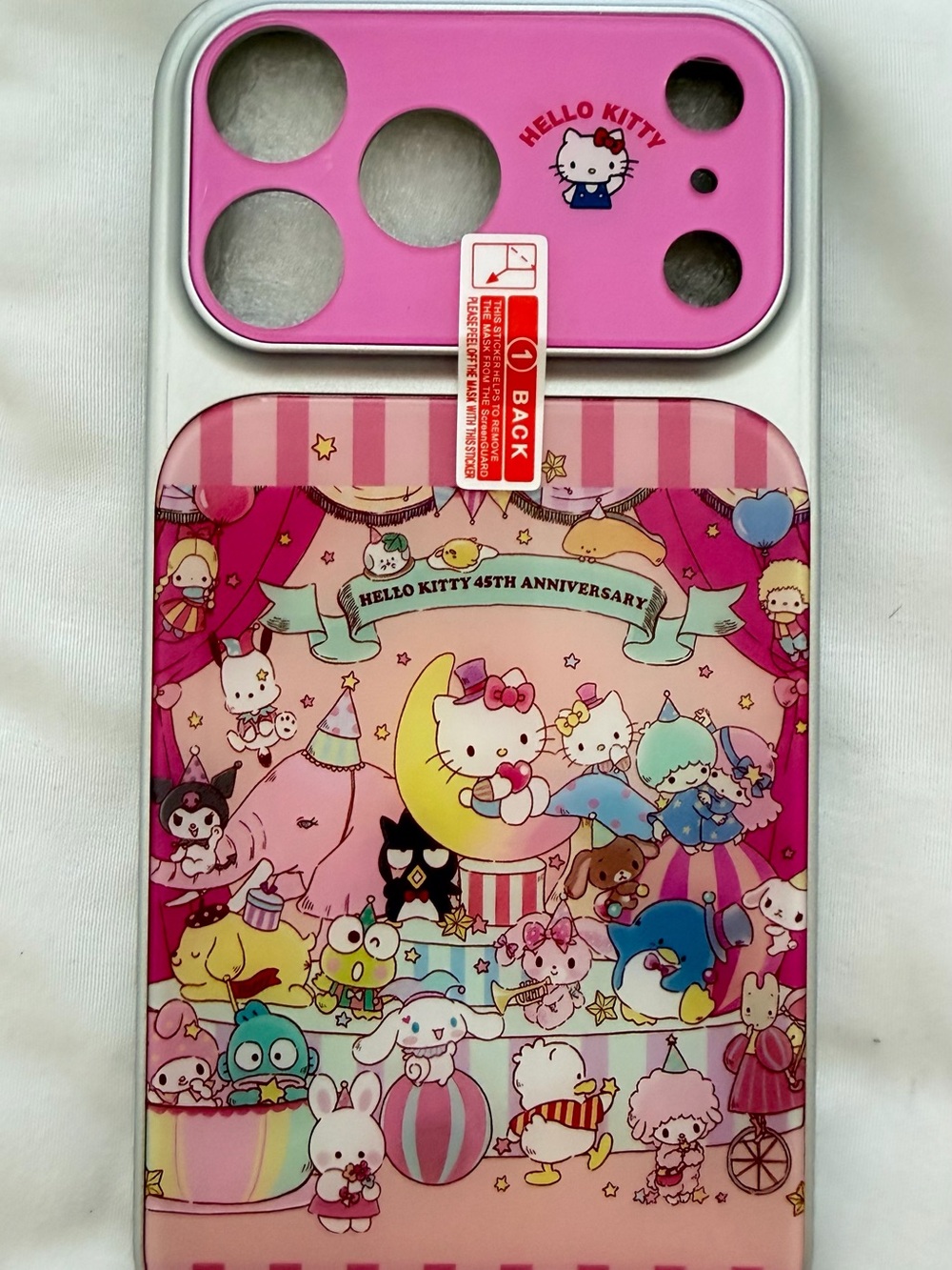 Hello Kitty Pink and Pastel Carnival 45th Anniversary Phone Case IPhone 17Promax
